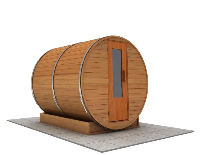 Northern Lights 8 foot x 7 foot Barrel
Sauna (Electric Heater)