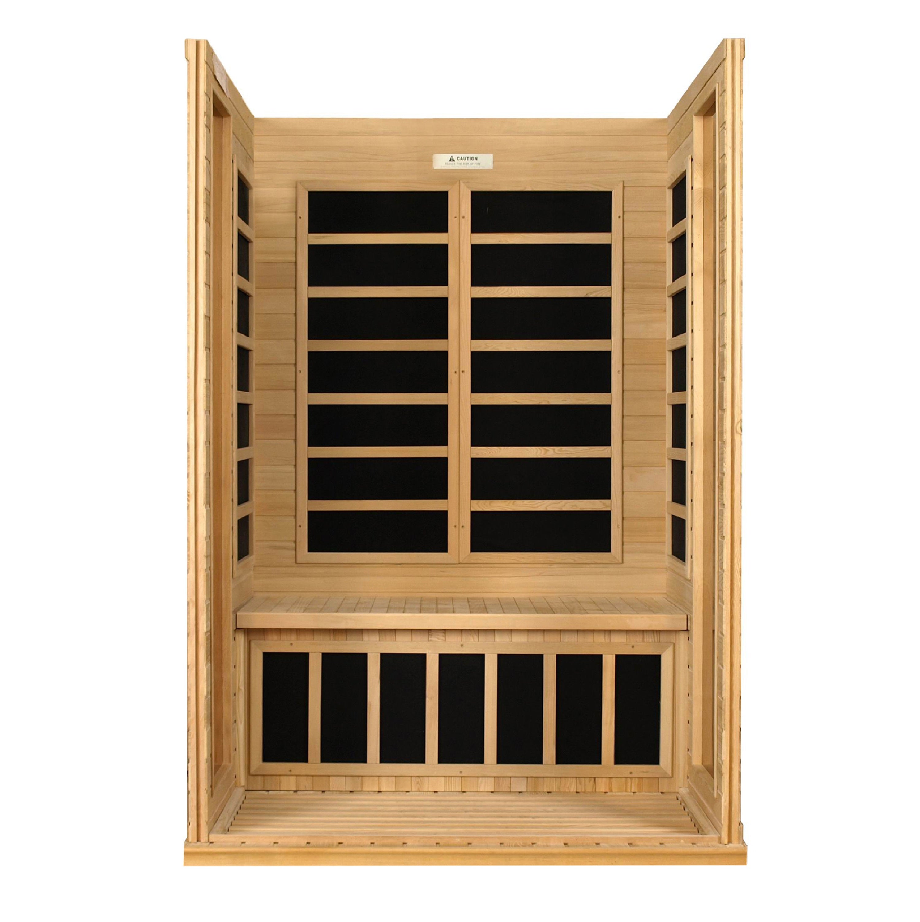 Dynamic Versailles 2-person Low EMF (Under 8MG) FAR Infrared Sauna (Canadian Hemlock)