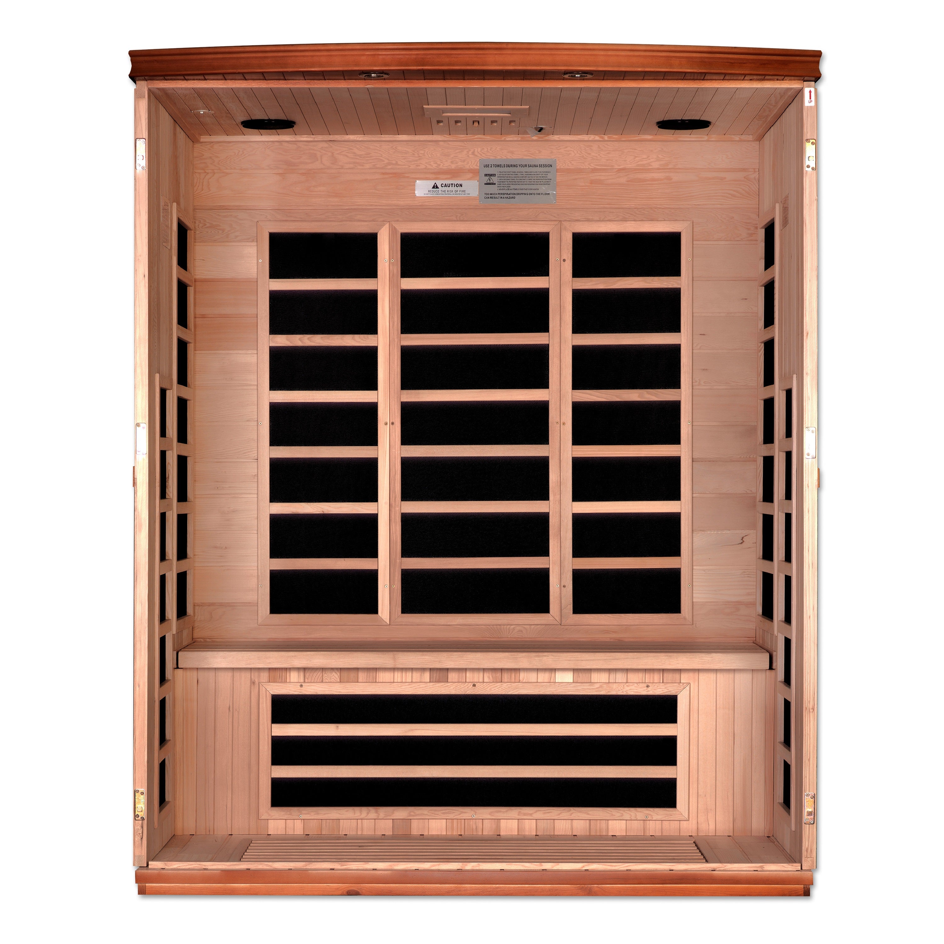 Dynamic Lugano 3-person Low EMF (Under 8MG) FAR Infrared Sauna (Canadian Hemlock)